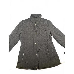 Lauren Ralph Lauren Women's Logo Crest Black Quilted Size Small Jacket NWOT